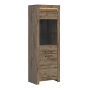 Vitrine 2 portes LED inclus Amaury Bois
