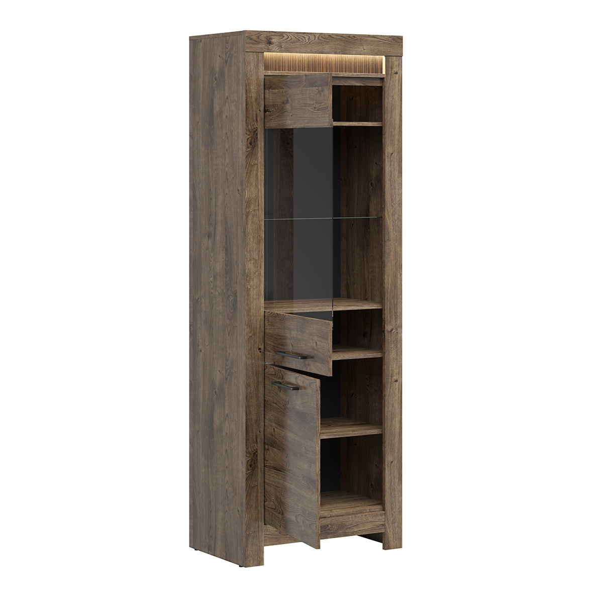Vitrine 2 portes LED inclus Amaury Bois - vue 3