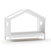 Lit cabane ouvert 90x200 sommier inclus Vipack Amori Blanc