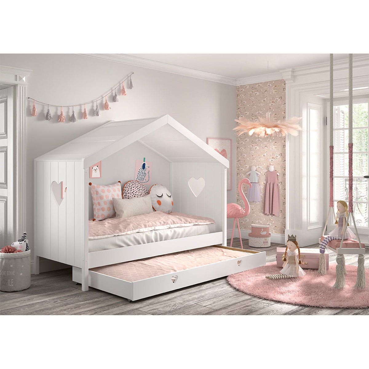 Tiroir de lit 90x190 Vipack Amori Blanc - vue 3