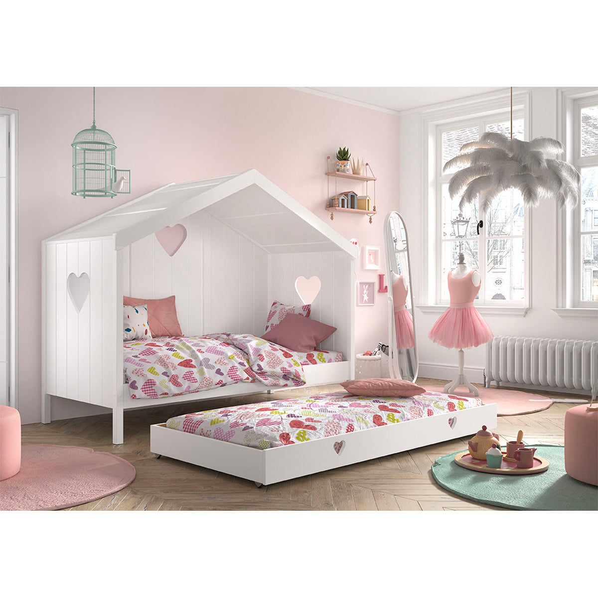 Tiroir de lit 90x190 Vipack Amori Blanc - vue 4