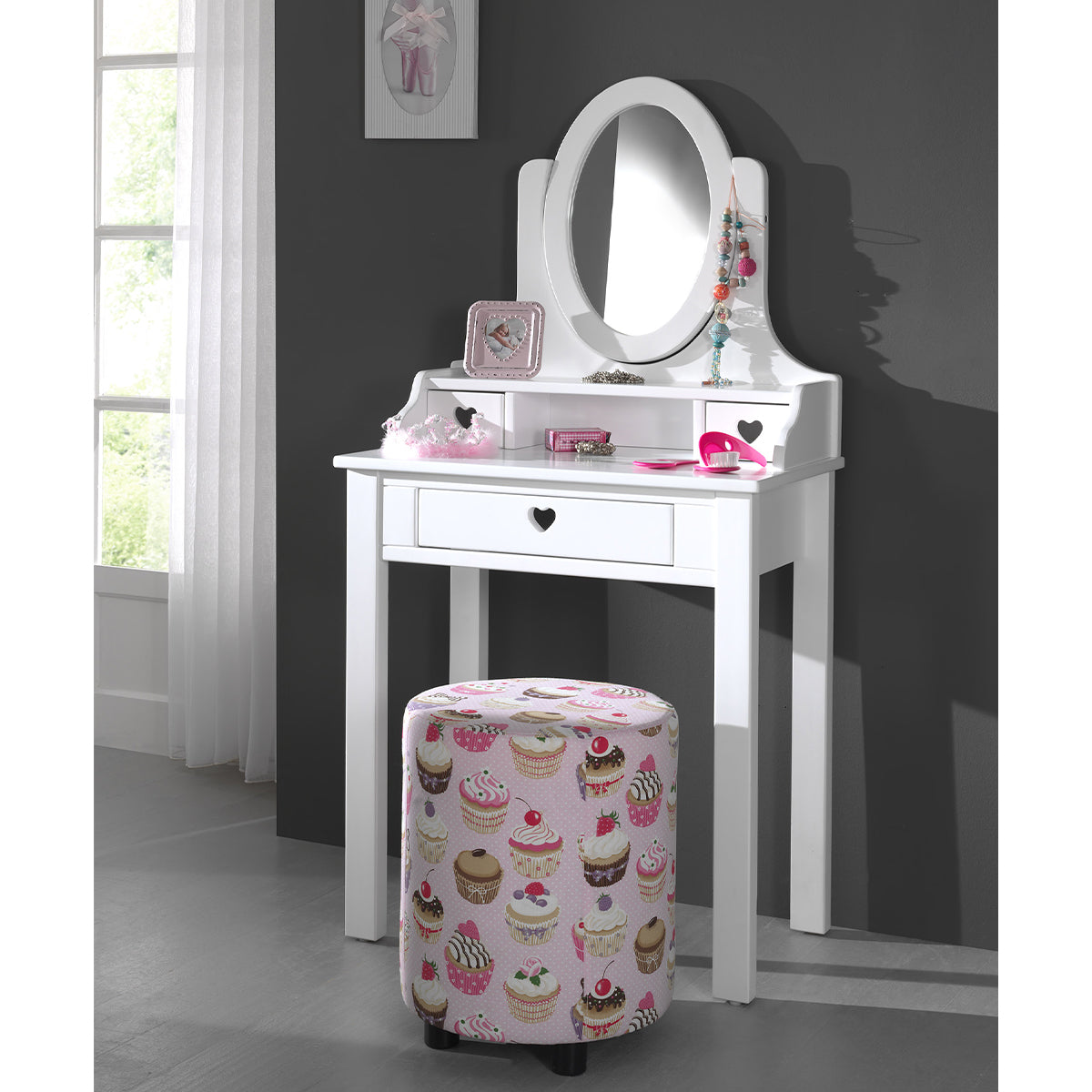 Coiffeuse Vipack Amori - Blanc - vue 2