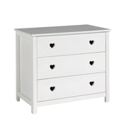 Commode 3 tiroirs Vipack Amori - Blanc