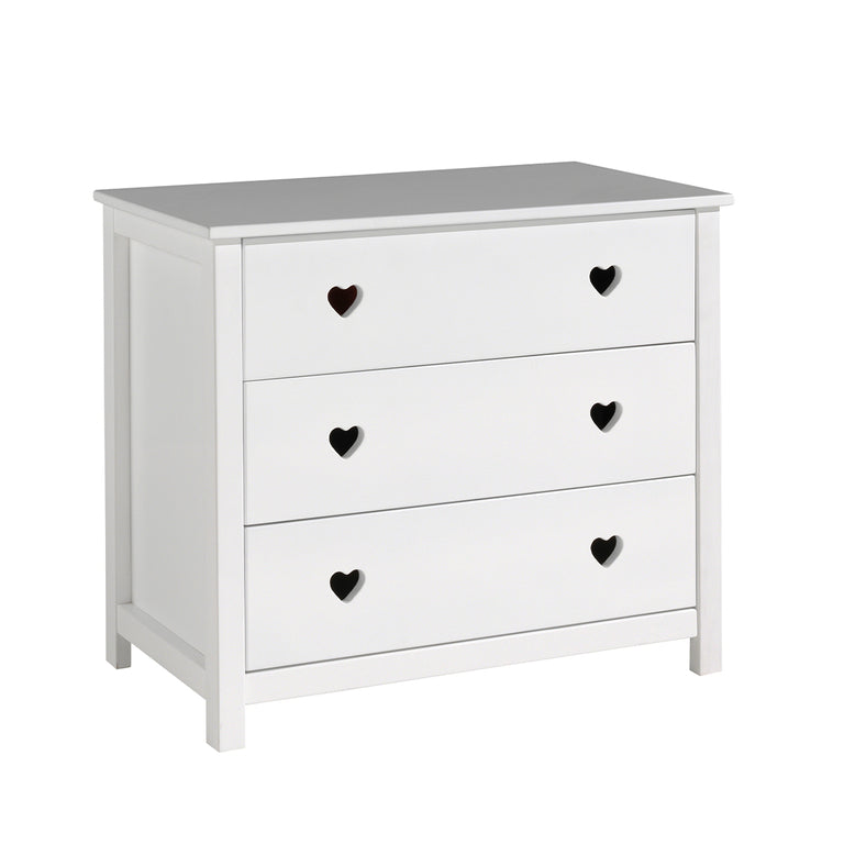Commode 3 tiroirs Vipack Amori - Blanc