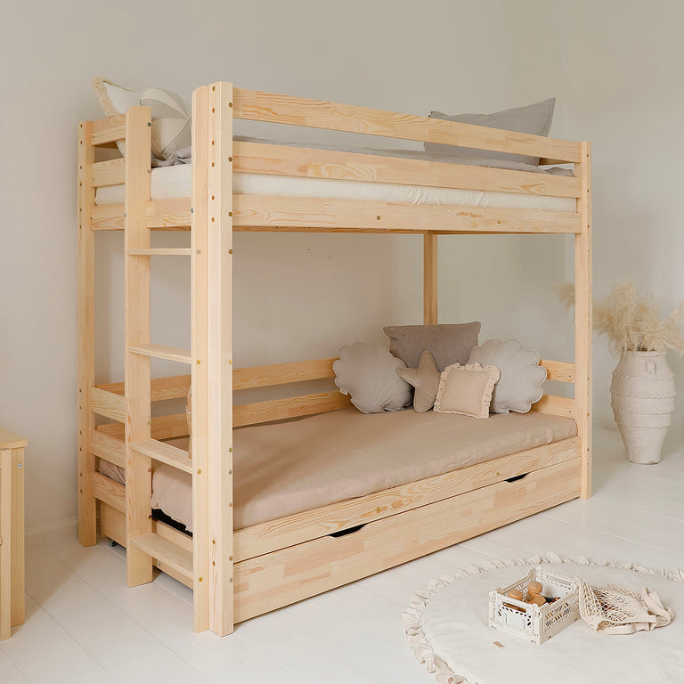 Lit superposé 90x190 sommiers et tiroir inclus Anaëlle Bois
