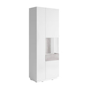 Vitrine 2 portes ouverture gauche Andrea Blanc et Béton