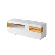 Meuble TV 1 porte 2 tiroirs 160 cm Andrea Blanc et Bois