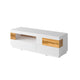 Meuble TV 1 porte 2 tiroirs 160 cm Andrea Blanc et Bois