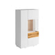 Vaisselier 2 portes ouverture droite Andrea Blanc et Bois
