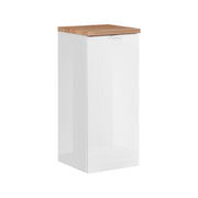 Demi-colonne 1 porte panier à linge April Blanc et Bois