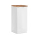 Demi-colonne 1 porte panier à linge April Blanc et Bois