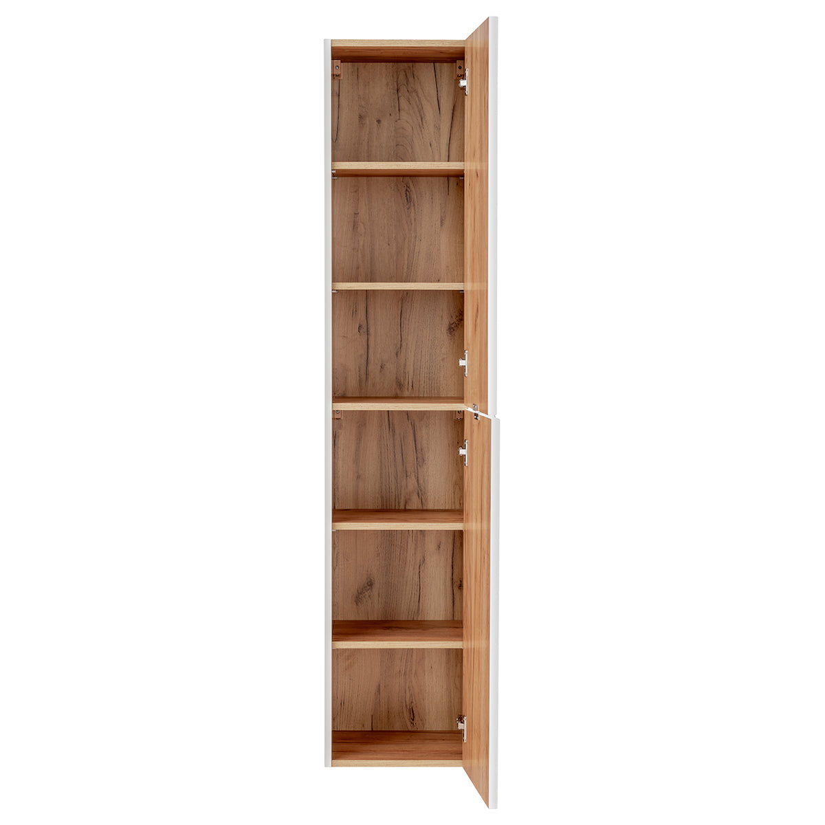 Ensemble meuble double vasque 120cm et colonne April Blanc et Bois - vue 5