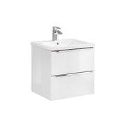 Meuble simple vasque encastrée 60cm April Blanc