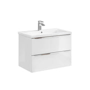 Meuble simple vasque encastrée 80cm April Blanc