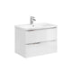 Meuble simple vasque encastrée 80cm April Blanc