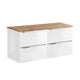 Meuble sous-vasque 120cm plan de toilette April Blanc et Bois