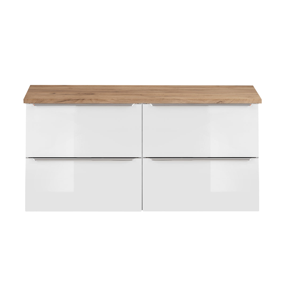 Meuble sous-vasque 120cm plan de toilette April Blanc et Bois - vue 3