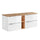 Meuble sous-vasque 140cm 2 niches April Blanc et Bois