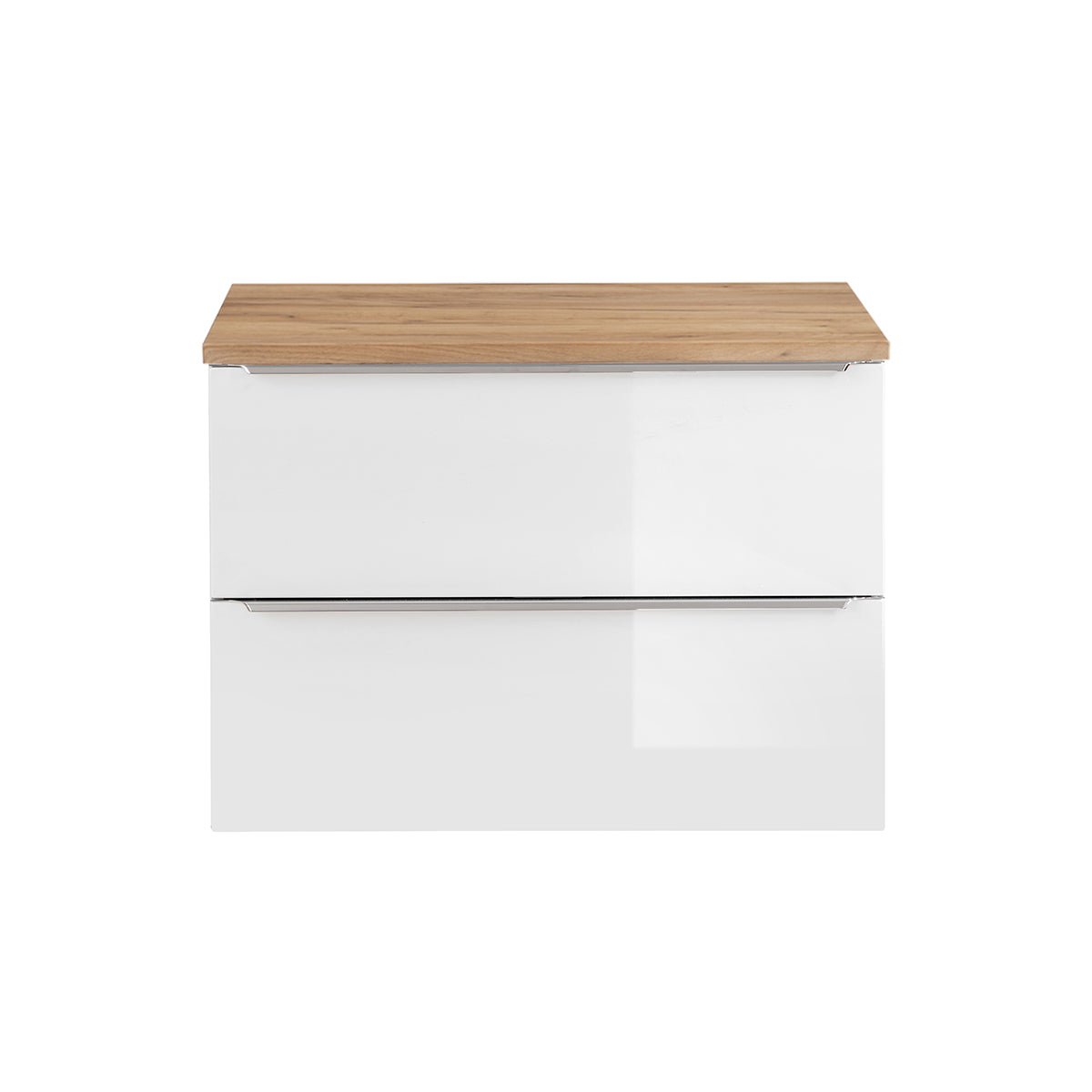 Meuble sous-vasque 80cm plan de toilette April Blanc et Bois - vue 3