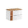 Meuble sous-vasque 80cm 2 niches April Blanc et Bois