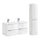 Ensemble meuble double vasque encastrée 120cm et colonne April Blanc