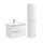 Ensemble meuble simple vasque encastrée 80cm et colonne April Blanc