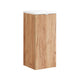 Demi-colonne 1 porte panier à linge April Bois et Blanc