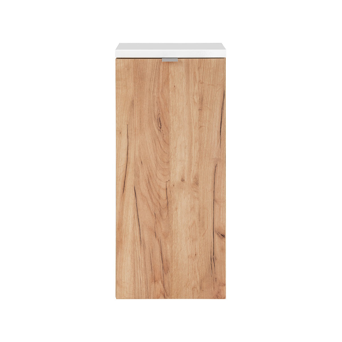 Demi-colonne 1 porte panier à linge April Bois et Blanc - vue 2