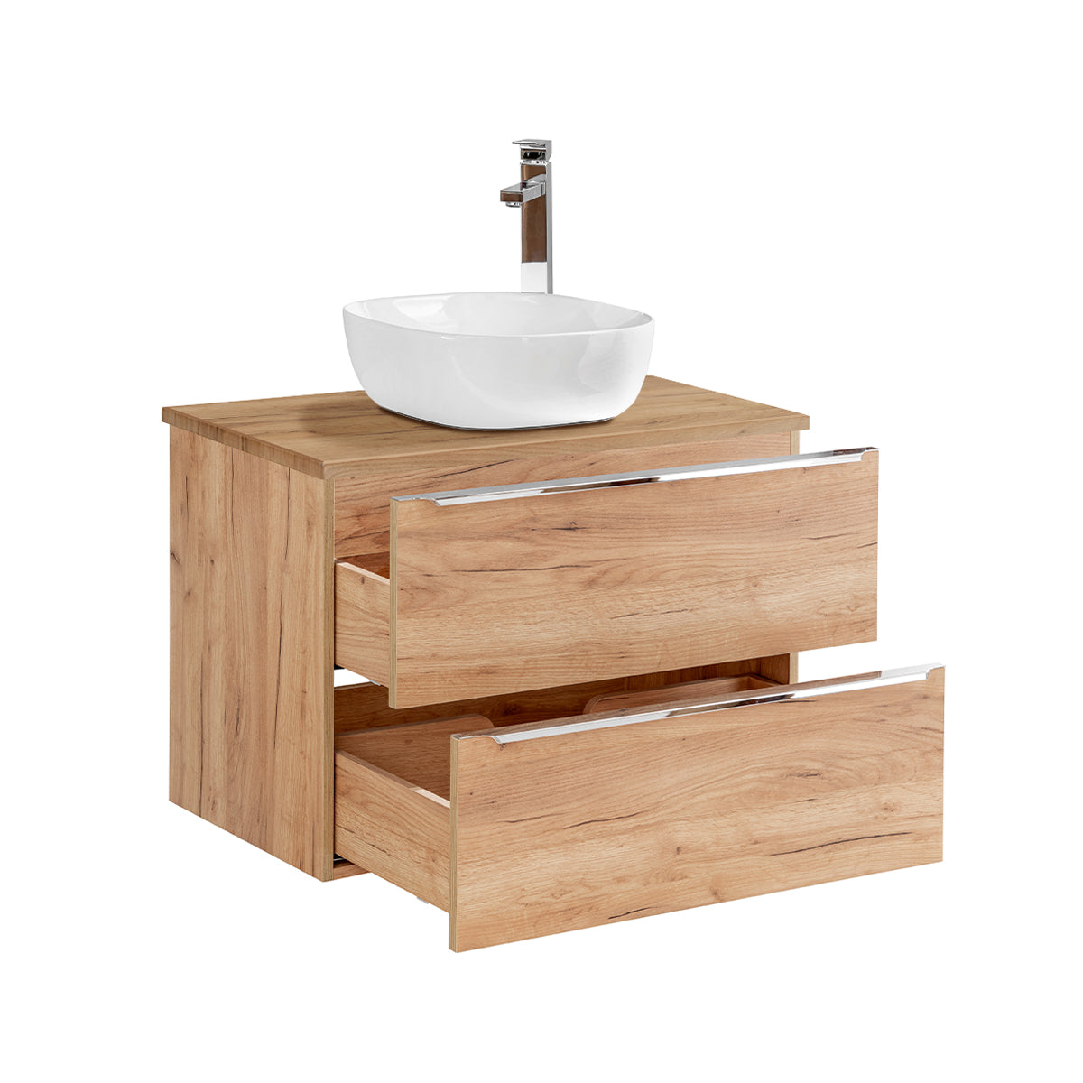 Ensemble meuble simple vasque 80cm et colonne April Bois - vue 3