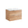 Meuble sous-vasque 80cm plan de toilette April Bois et Blanc
