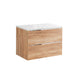 Meuble sous-vasque 80cm plan de toilette April Bois et Blanc
