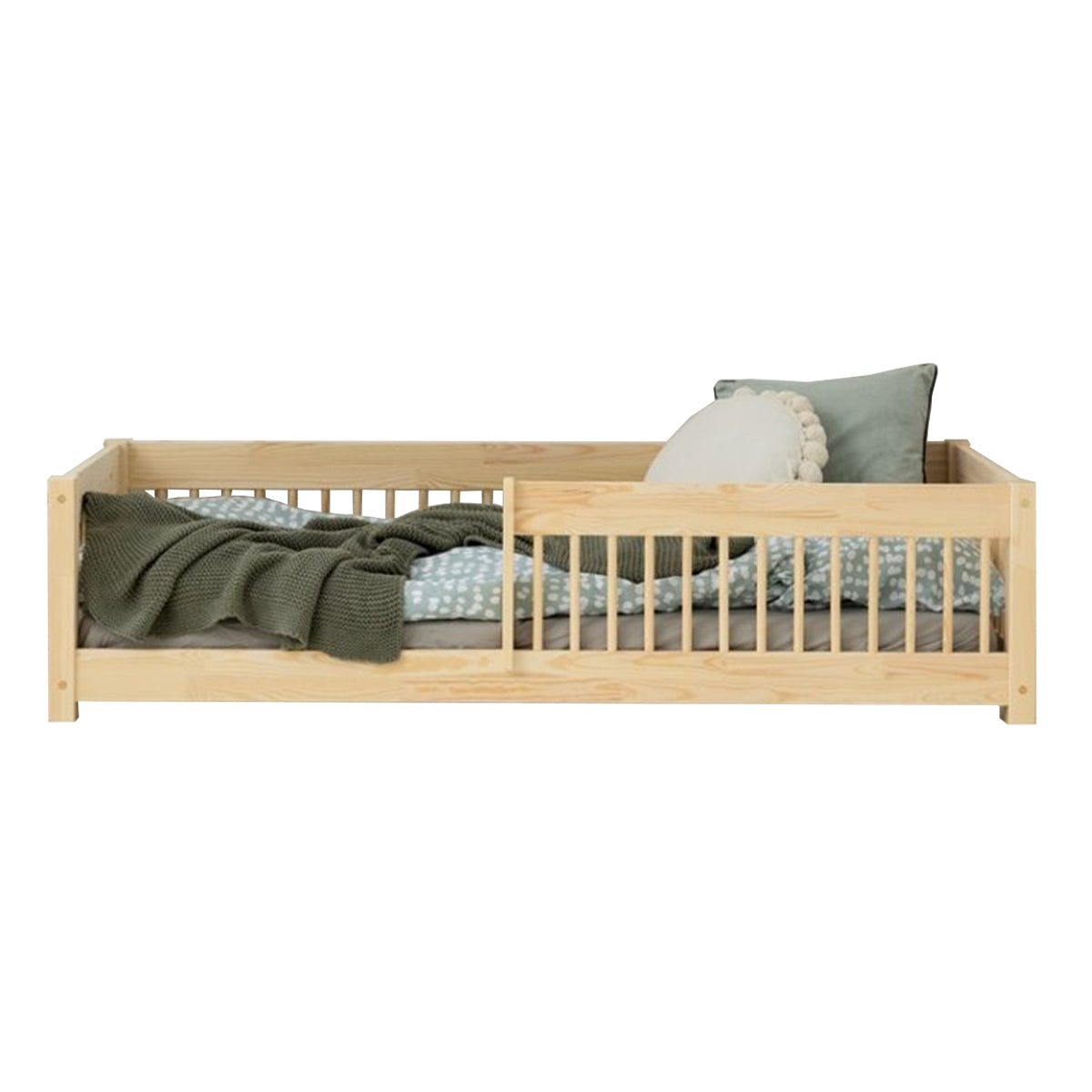 Lit 90x200 sommier inclus Ariette Bois - vue 2
