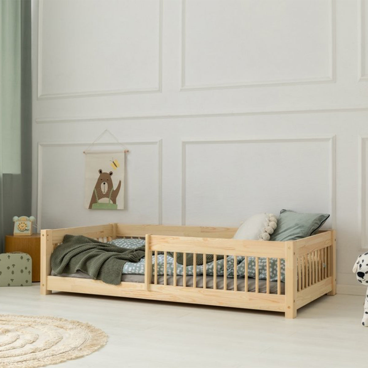 Lit 90x200 sommier inclus Ariette Bois - vue 4