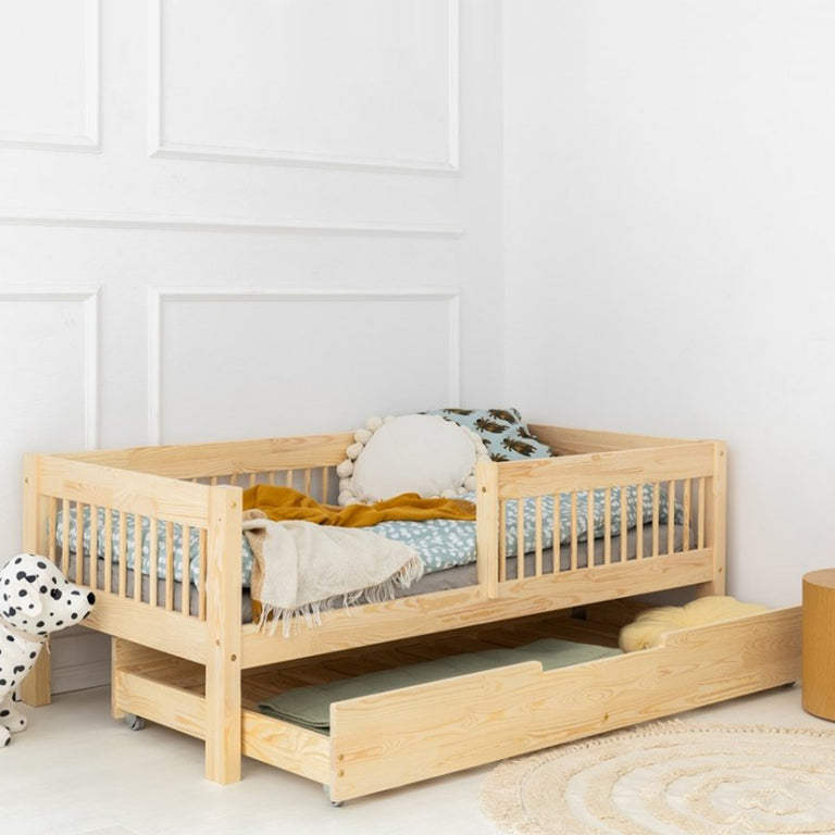 Lit 70x140 sommier et tiroir inclus Ariette Bois - vue 3