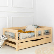Lit 90x200 sommier et tiroir inclus Ariette Bois