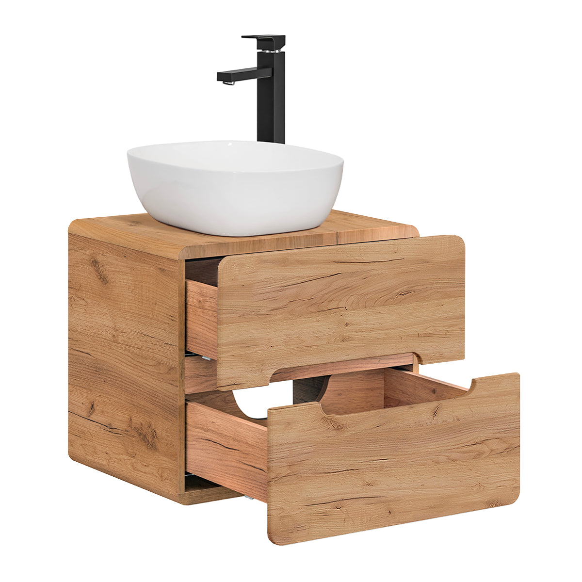 Meuble simple vasque 60cm Arun Bois - vue 2