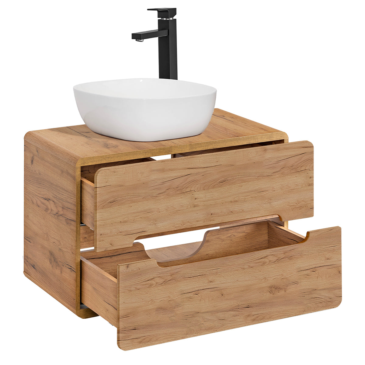 Meuble simple vasque 80cm Arun Bois - vue 2