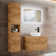 Ensemble meuble simple vasque 80cm et colonne Arun Bois