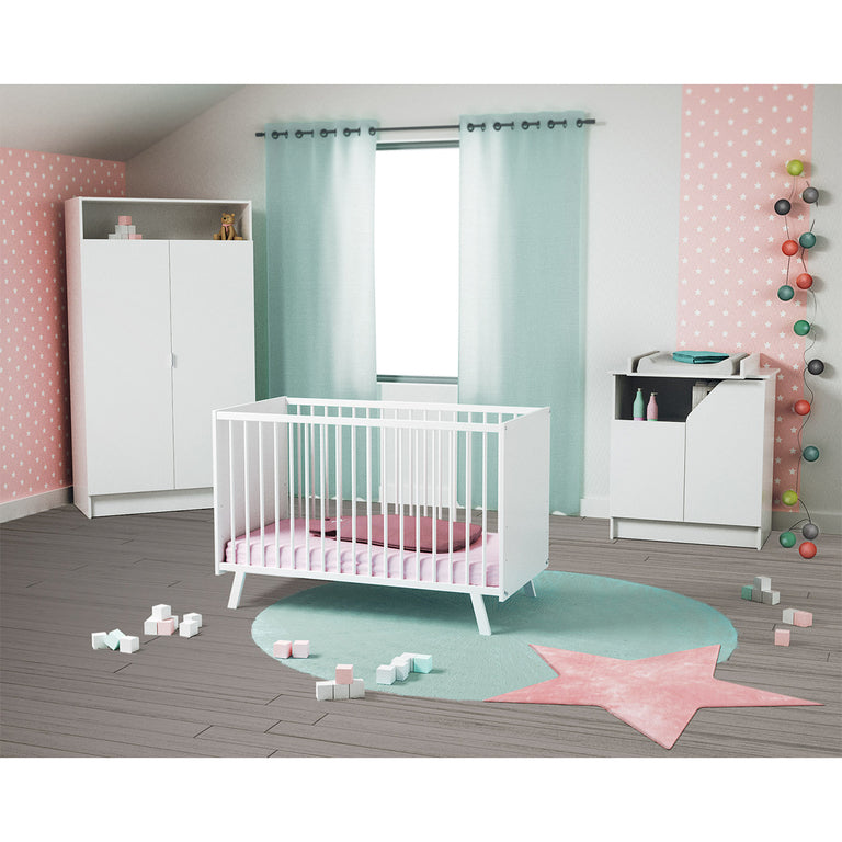 Lit bébé 60x120 AT4 Carnaval Blanc - vue 3