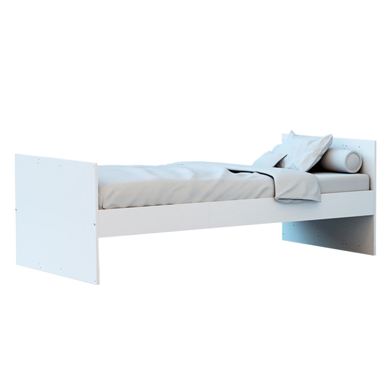 Lit évolutif 60x120 en 90x190 et commode avec plan à langer AT4 Carnaval Blanc - vue 4