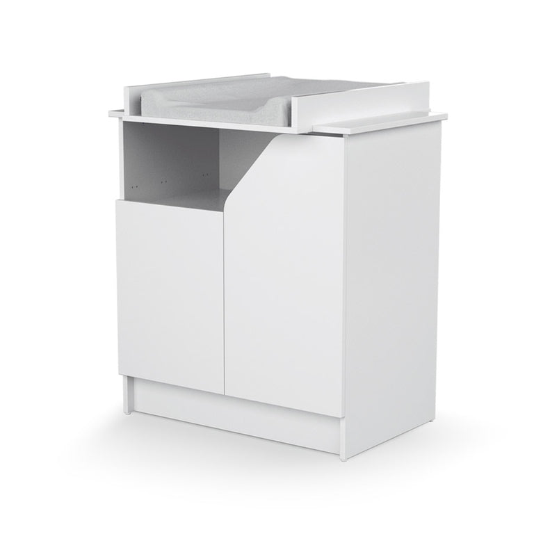 Lit évolutif 60x120 en 90x190 et commode avec plan à langer AT4 Carnaval Blanc - vue 5