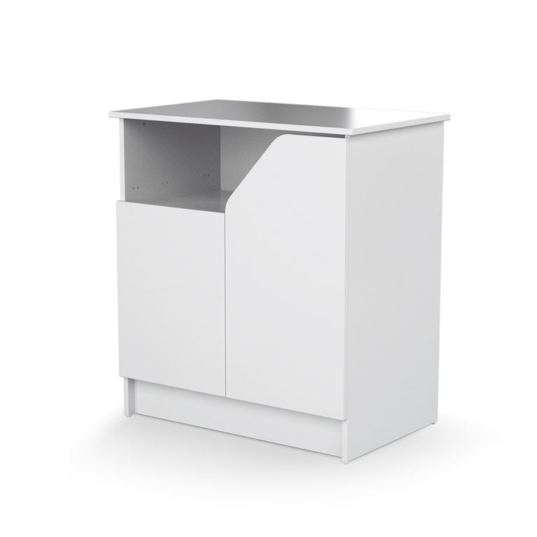 Commode 2 portes 1 niche avec plan à langer AT4 Carnaval Blanc - vue 3