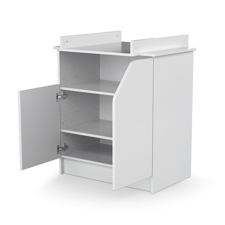 Commode 2 portes 1 niche avec plan à langer AT4 Carnaval Blanc - vue 2