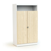 Armoire 2 portes 1 niche AT4 Carnaval Blanc et bois