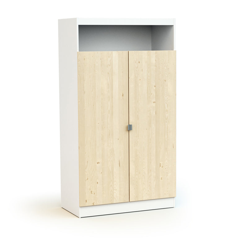 Armoire 2 portes 1 niche AT4 Carnaval Blanc et bois