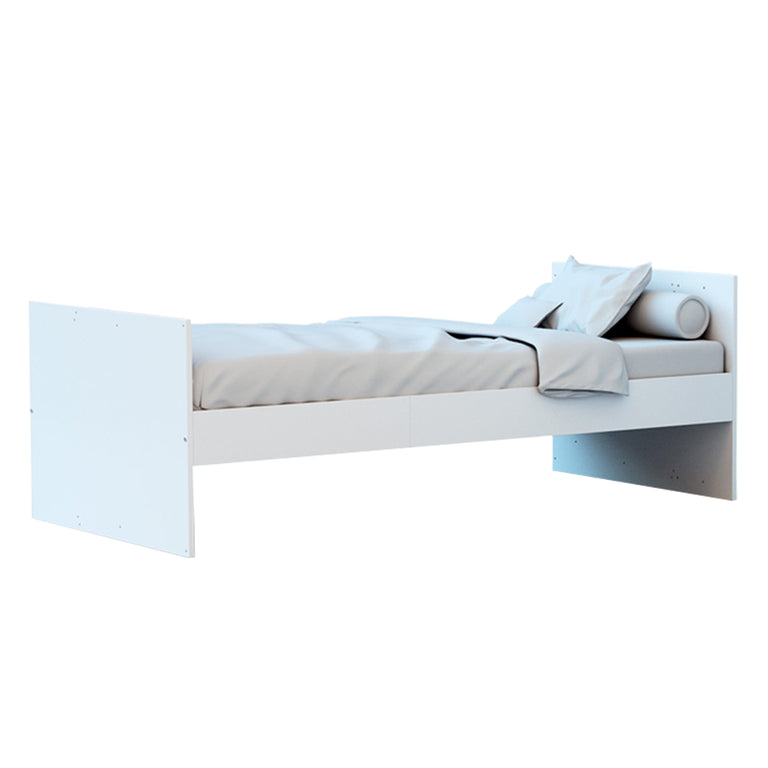 Lit évolutif 60x120 en 90x190 et commode avec plan à langer AT4 Carnaval Blanc et bois - vue 4