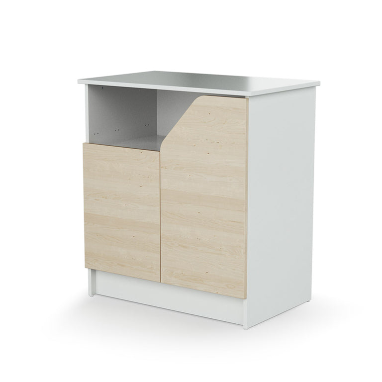 Lit évolutif 60x120 en 90x190 et commode avec plan à langer AT4 Carnaval Blanc et bois - vue 7
