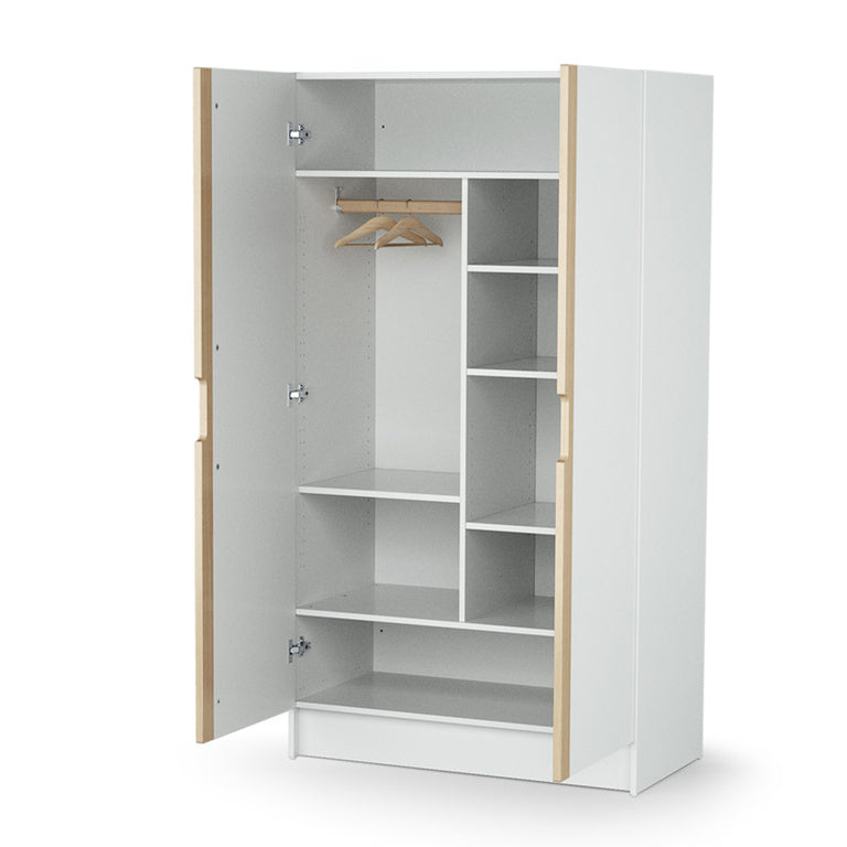 Armoire 2 portes AT4 Carrousel Blanc et hêtre - vue 2