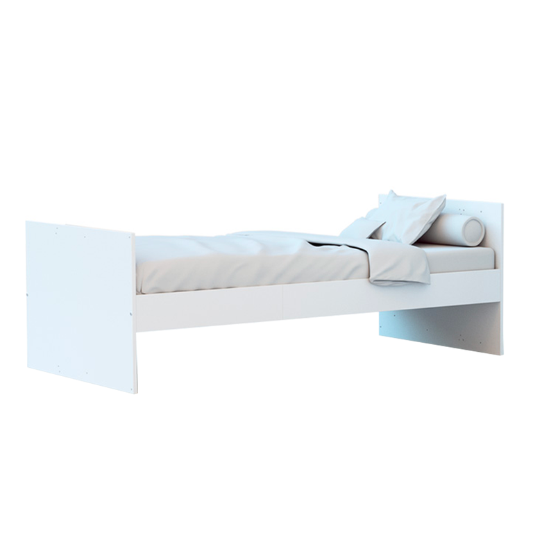 Lit évolutif 60x120 en 90x190 et commode à langer AT4 Carrousel Blanc et hêtre - vue 4