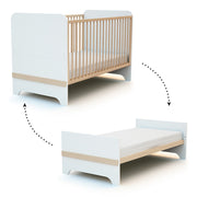 Lit évolutif 70x140 AT4 Carrousel Blanc et hêtre
